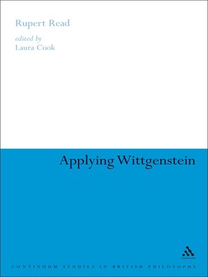 cover image of Applying Wittgenstein